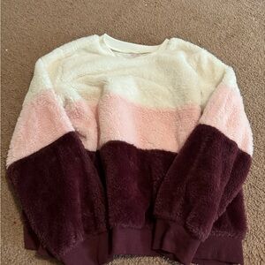 Fuzzy crewneck